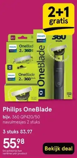 Etos Philips OneBlade aanbieding