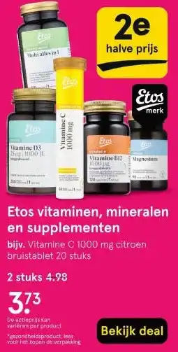 Etos Etos vitaminen, mineralen en supplementen aanbieding