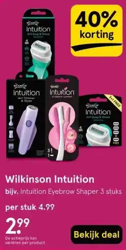 Etos Wilkinson Intuition aanbieding