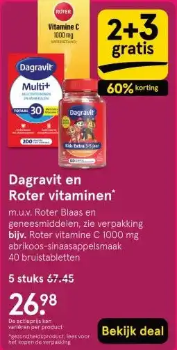 Etos Dagravit en Roter vitaminen aanbieding