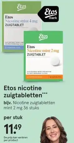 Etos Etos nicotine zuigtabletten aanbieding