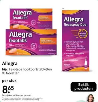 Etos Allegra aanbieding
