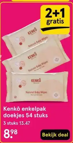 Etos Kenkô enkelpak doekjes 54 stuks aanbieding