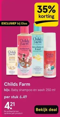 Etos Childs Farm aanbieding