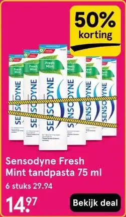 Etos Sensodyne Fresh Mint tandpasta 75 ml aanbieding