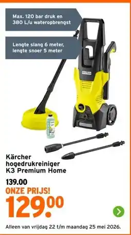 GAMMA Kärcher hogedrukreiniger K3 Premium Home aanbieding