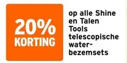 GAMMA op alle Shine en Talen Tools telescopische water- bezemsets aanbieding