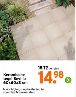 GAMMA Keramische tegel Sevilla 60x60x2 cm aanbieding