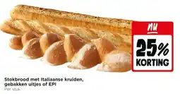 Jumbo Stokbrood met Italiaanse kruiden, gebakken uitjes of EPI aanbieding