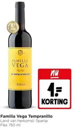 Jumbo Familia Vega Tempranillo aanbieding