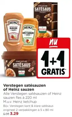 Jumbo Verstegen satésauzen of Heinz sauzen aanbieding