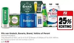 Jumbo Pils van Grolsch, Bavaria, Brand, Veltins of Peroni Alcoholhoudend aanbieding