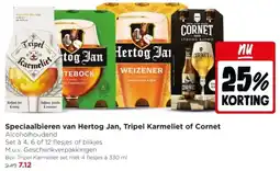 Jumbo Speciaalbieren van Hertog Jan, Tripel Karmeliet of Cornet aanbieding