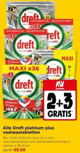 Jumbo Alle Dreft platinum plus vaatwastabletten aanbieding