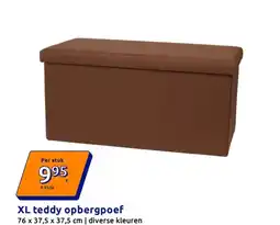 Action XL teddy opbergpoef aanbieding
