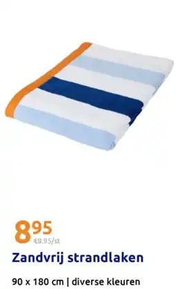 Action Zandvrij strandlaken aanbieding