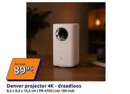 Action Denver projector 4K - draadloos aanbieding
