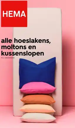 HEMA Alle hoeslakens, moltons en kussenslopen aanbieding