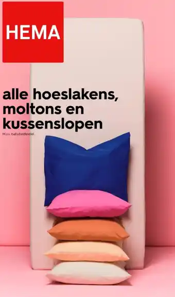 Alle hoeslakens, moltons en kussenslopen