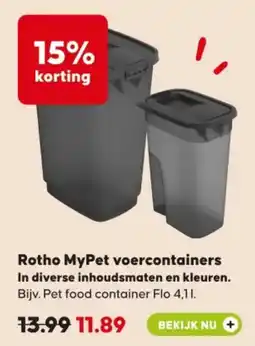 Pets Place Rotho MyPet voercontainers aanbieding