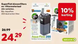 Pets Place SuperFish binnenfilters en filtermateriaal aanbieding