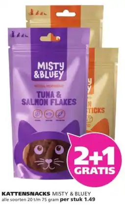 Ranzijn Kattensnacks Misty & bluey aanbieding