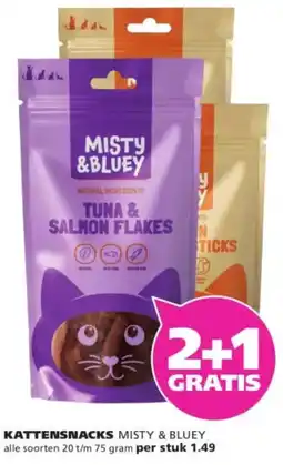 Ranzijn Kattensnacks Misty & bluey aanbieding