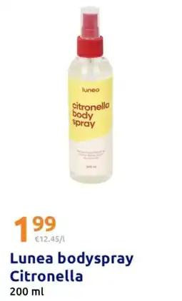 Action Lunea bodyspray Citronella aanbieding