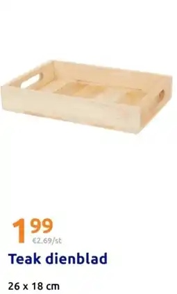 Action Teak dienblad aanbieding