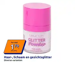Action Haar, lichaam en gezichtsglitter aanbieding