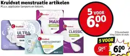 Kruidvat Kruidvat menstruatie artikelen aanbieding