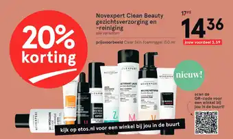 Etos Novexpert Clean Beauty gezichtsverzorging en -reiniging aanbieding