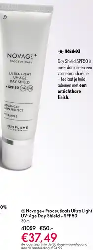 Oriflame Novage+ Proceuticals Ultra Light UV-Age Day Shield + SPF 50 aanbieding