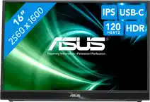 Bol.com ASUS Zenscreen MB16QHG - 2K IPS Portable Monitor - 120hz - USB-C - 100% DCI-P3 - HDMI - 16 Inch aanbieding