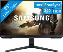 Bol.com Samsung Odyssey G4 LS25BG400EUXEN - Full HD IPS 240Hz Gaming Monitor - 25 Inch aanbieding
