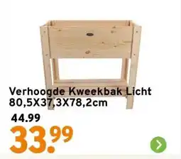 GAMMA Verhoogde Kweekbak Licht 80,5X37,3X78,2cm aanbieding