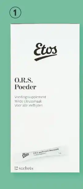 Etos Etos O.R.S. poeder sachets 12 stuks aanbieding