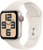 Bol.com Apple Watch SE 2024 GPS + Cellular 40mm Starlight Aluminium Case with Starlight Sport Band - M/L aanbieding