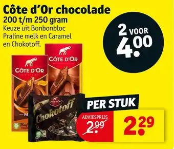 Kruidvat Côte d'Or chocolade aanbieding