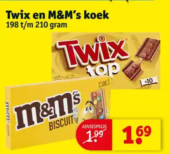 Kruidvat Twix en M&M's koek aanbieding