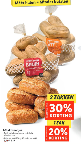 Lidl Afbakbroodjes aanbieding