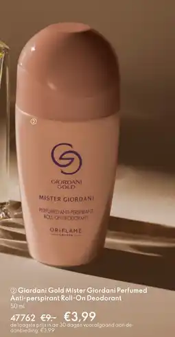 Oriflame Giordani Gold Mister Giordani Perfumed Anti-perspirant Roll-On Deodorant aanbieding