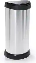 Bol.com Curver Decobin Push Prullenbak - 40 liter - Metallic - Recycled Kunststof aanbieding