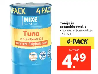 Lidl Tonijn in zonnebloemolie aanbieding
