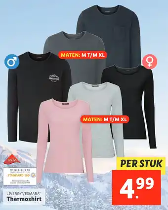 Lidl Livergy/Esmara" Thermoshirt aanbieding