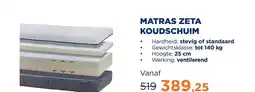 TotaalBED Matras Zeta koudschuim | 70 x 200 cm | Standaard aanbieding
