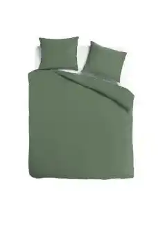 TotaalBED Dekbedovertrek Noa Olijfgroen | 240 x 200/220 cm aanbieding