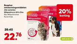 Pets Place Beaphar ontwormingsmiddelen Alle varianten Milquestra en All in One. aanbieding