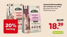 Pets Place Acana kattenvoeding Alle varianten van 1,8 kg. aanbieding
