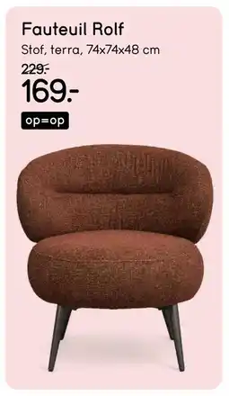 Leen Bakker Bekijk fauteuil Rolf aanbieding